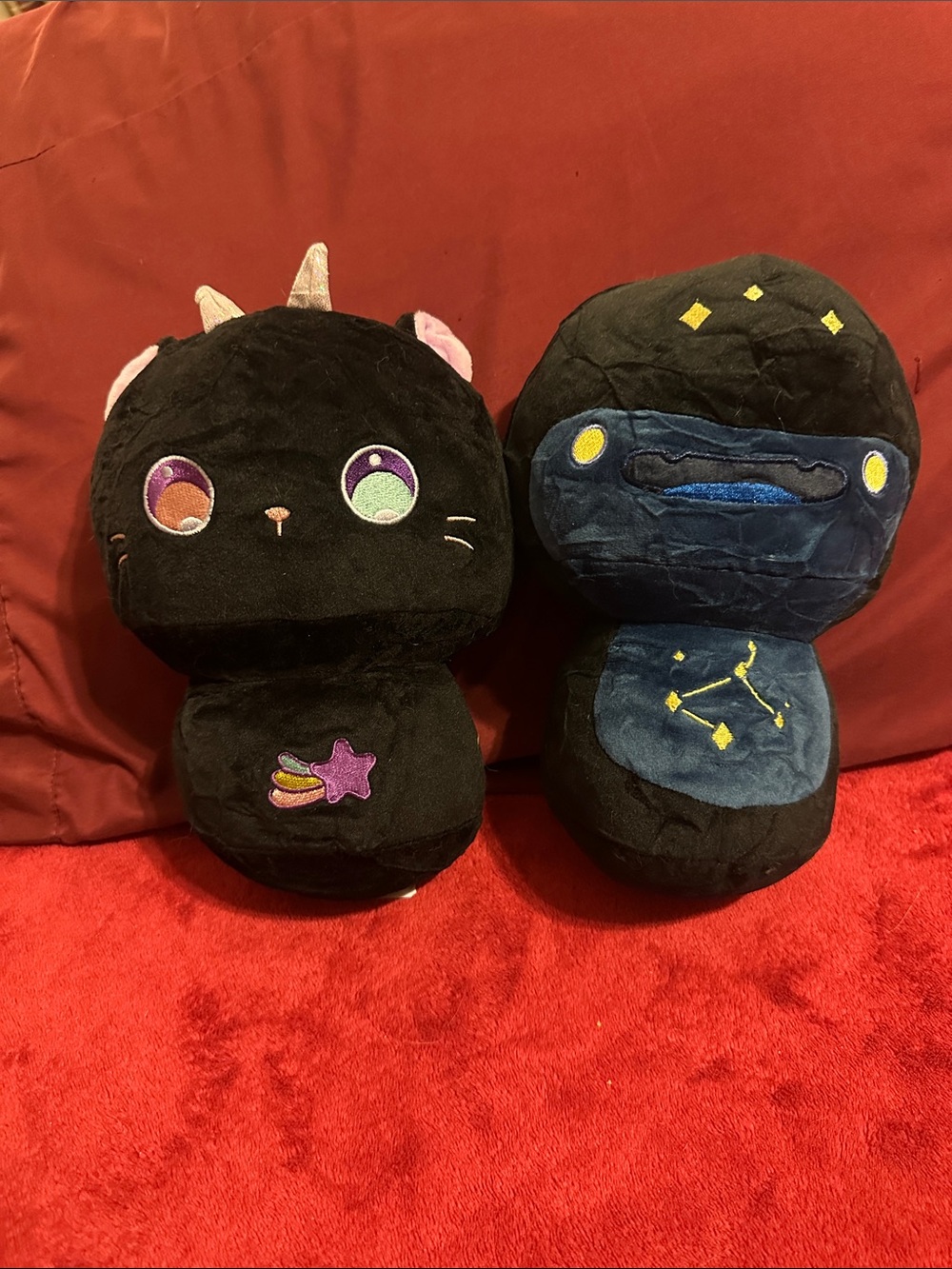 Mewaii 8” Mushroom Plush Celestial Space Cat Bundle – Set of 2